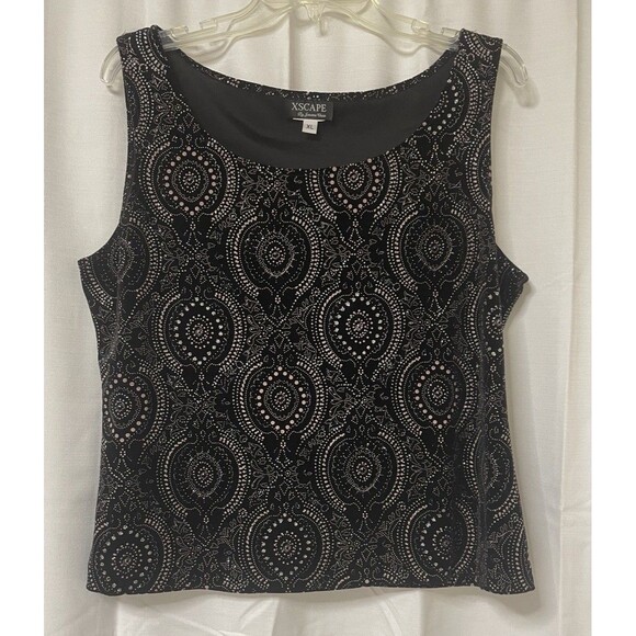 Xscape By Joanna Chen Tops - Xscape By Joanna Chen XL Dressy Sleeveless Blouse Glitter Stretch Tank